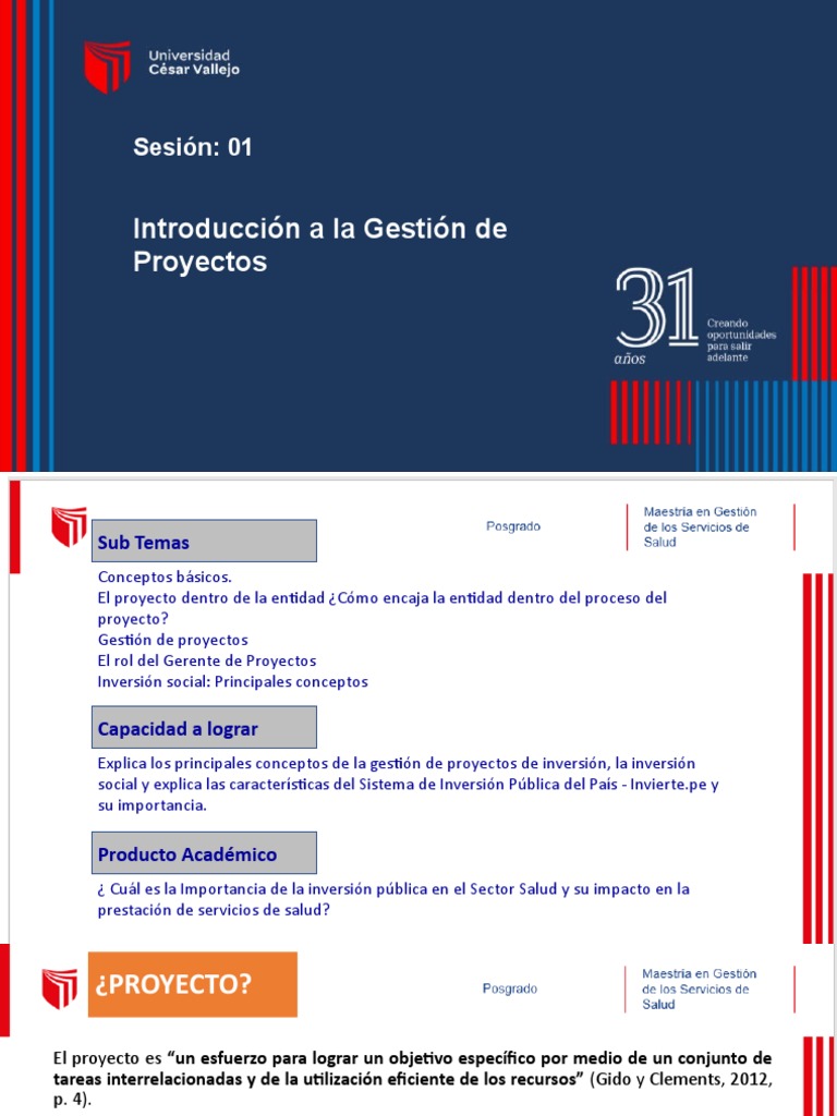Introducción A La Gestión de Proyectos | PDF