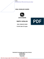 John Deree 1050j Crawler Dozer Parts Catalog