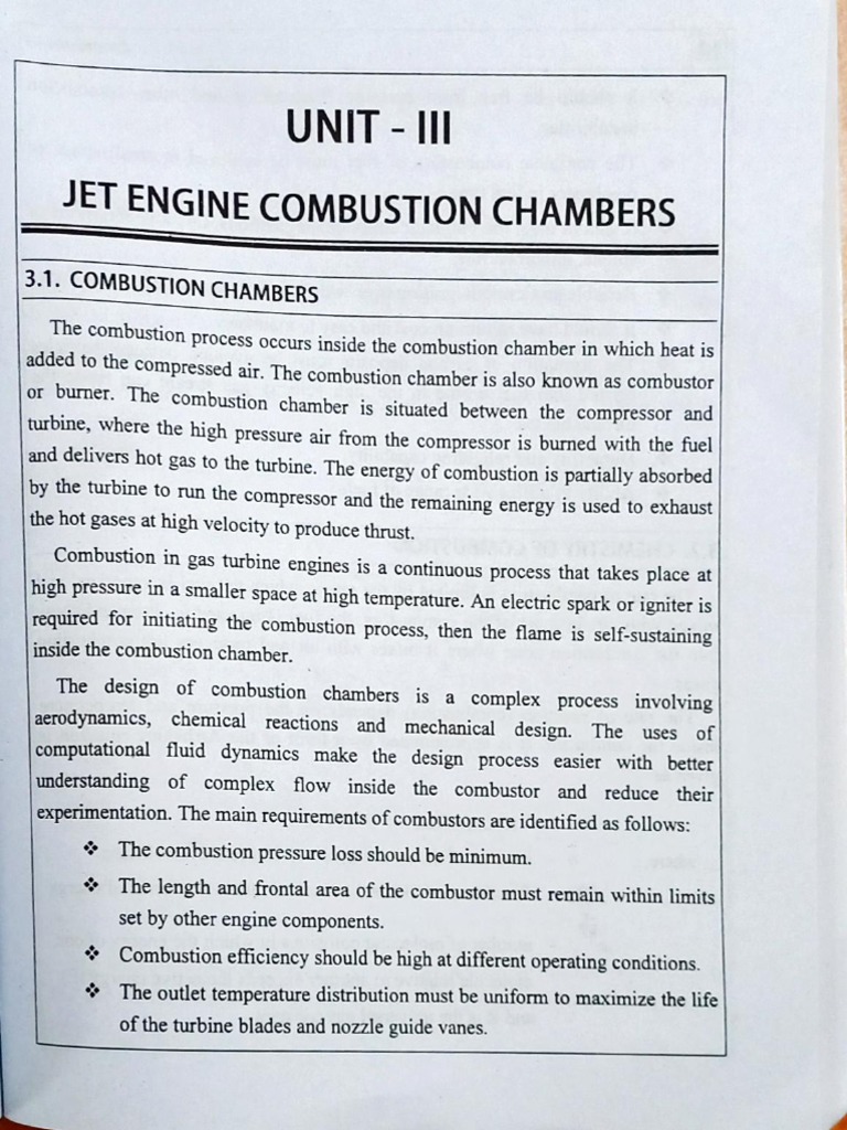 Unit 3 Combustion Chamber Notes | PDF