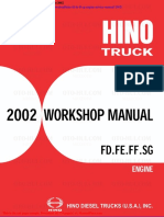 Hino FD Fe FF SG Engine Service Manual 2002