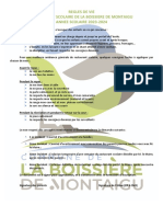 Regles de Vie Au Restaurant Scolaire - 2023-2024 - La Boissiere de Montaigu