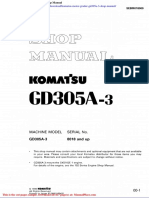 Komatsu Motor Grader Gd305a 3 Shop Manual