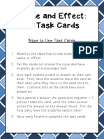 Cause and Effect Task Cards