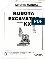 Kubota KX 36 161 Operators Manual Sec Wat