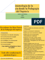 Epistemología de La Experiencia Desde La Pedagogía Del Sujeto