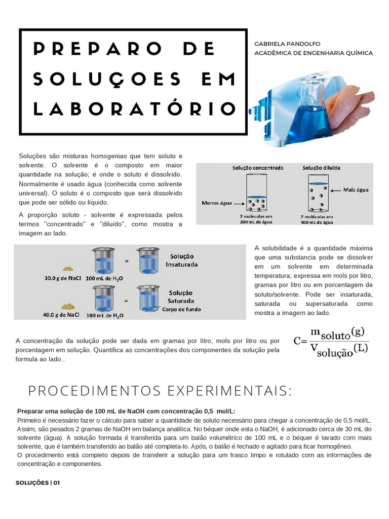 Preparo de Soluçoes Em Laboratório | PDF | Concentração | Física ...