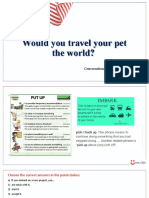 Would You Travel Youor Pet The World