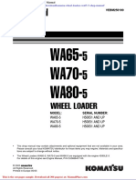 Komatsu Wheel Loaders Wa65 5 Shop Manual