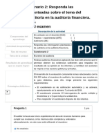 Examen - (AAB01) Cuestionario 2 - Responda Las Interrogantes Planteadas Sobre El Tema Del Muestreo de Auditoría en La Auditoría Financiera