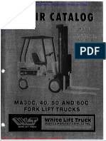 White Fork Lift Ma30c 60c Fork Lift Trucks Parts Catalog