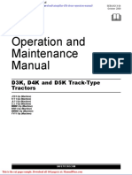 Caterpillar d5k Dozer Operation Manual