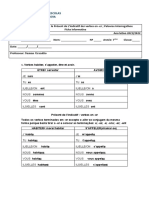 ÊTRE ET AVOIR Verbos em - Er - Palavras Interrogativas Ficha Informativa