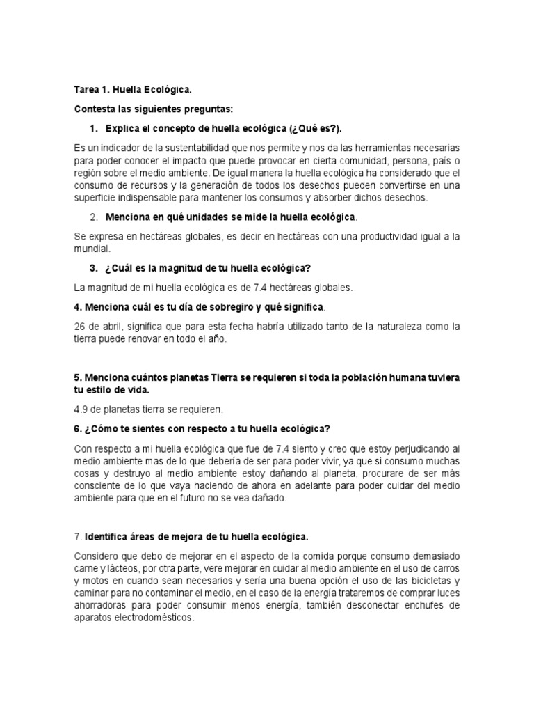 Huella Ecológica y Estrategias de Mejora | PDF | Ciencias sociales ...