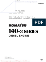 Komatsu 140 3 Series Diesel Engine Shop Manual