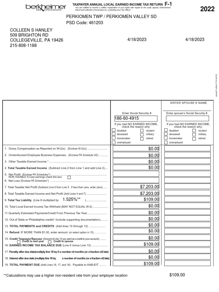 Calculations May Use A Higher NonResident Rate From Your Employer