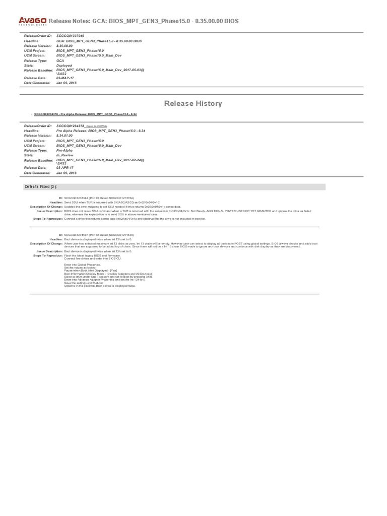 BIOS MPT GEN3 Phase15.0-8.35.00.00 | PDF | Bios | Booting