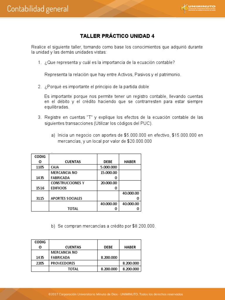 Ejercicios de Cuentas T en Contabilidad | PDF | Contabilidad | Bancos