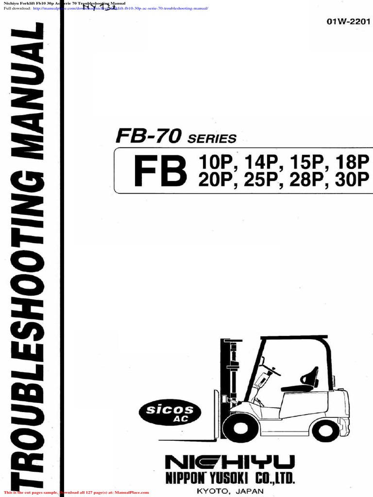 Nichiyu forklift fb10 30p ac serie 70 troubleshooting manual pdf