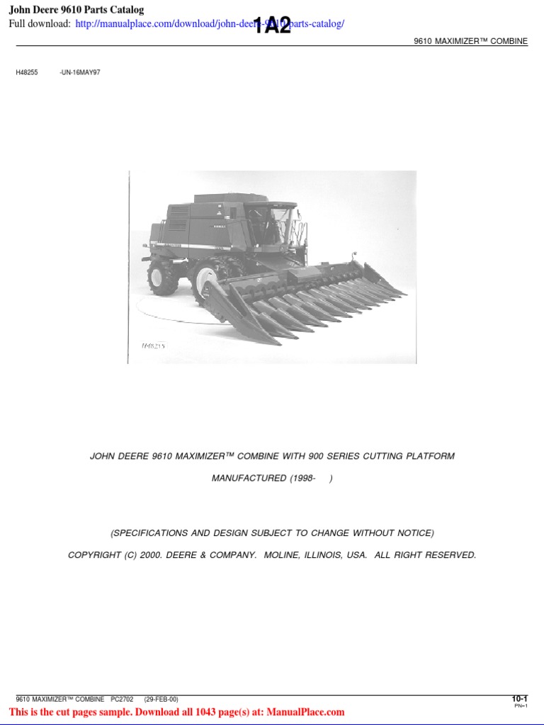 John Deere 9610 Parts Catalog | PDF | Computers