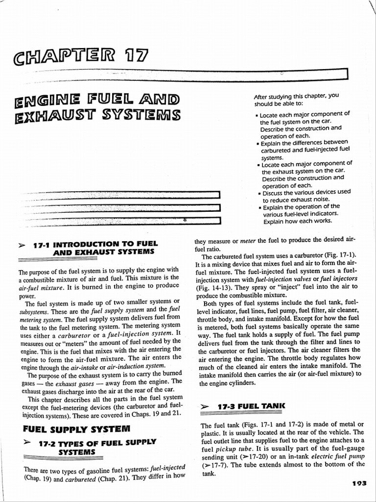 5 Engine Fuel and Exhaust System | PDF