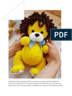 Plush Crochet Lion Amigurumi Free PDF Pattern