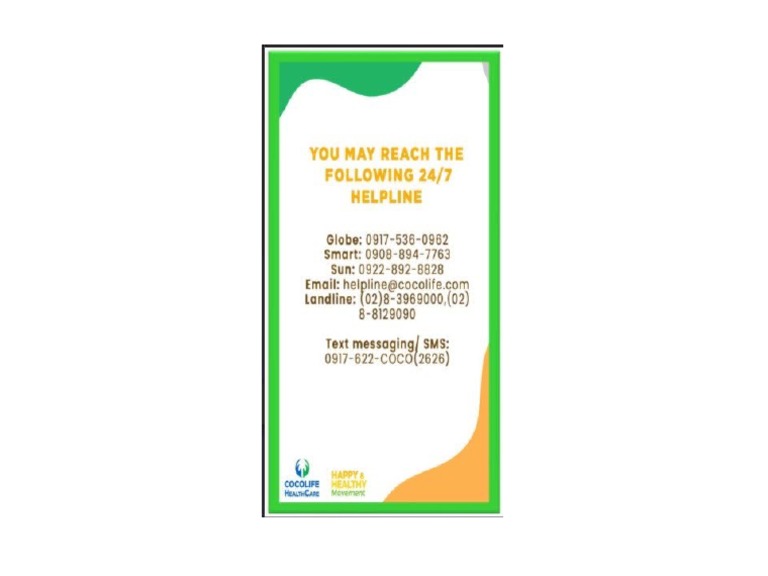 Cocolife Helpline | PDF