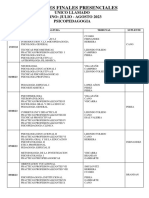 Mesa de Examen Psicopedagogia Llamado Julio - Agosto 2023