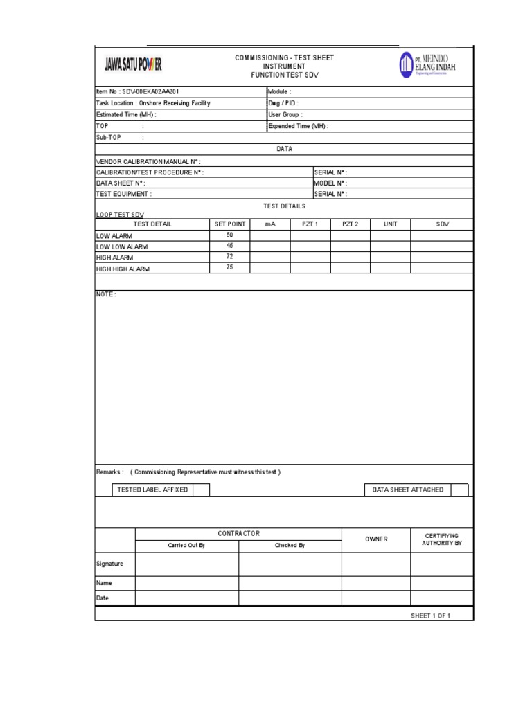 Form Function Test SDV | PDF
