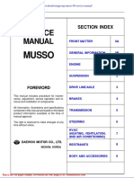 Ssangyong Musso 99 Service Manual