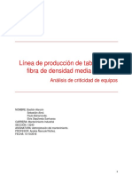 Informe Linea de Produccion Tableros MDF