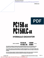 Komatsu Hydraulic Excavator Pc150 6k Shop Manual 25k14413