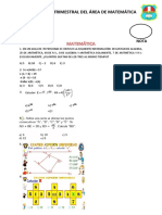 Evaluación Trimestral Del Área de Matemática