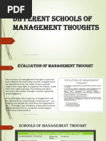 Unit-1B DIFFERENT SCHOOLS OF MANAGEMENT THOUGHTS