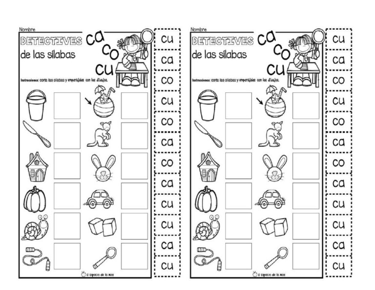 Schede Ca Co Cu Maestra Mary Ca-Co-Cu Ejercicio | PDF