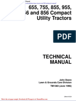 John Deere Tractor Tm1360 Technical Manual