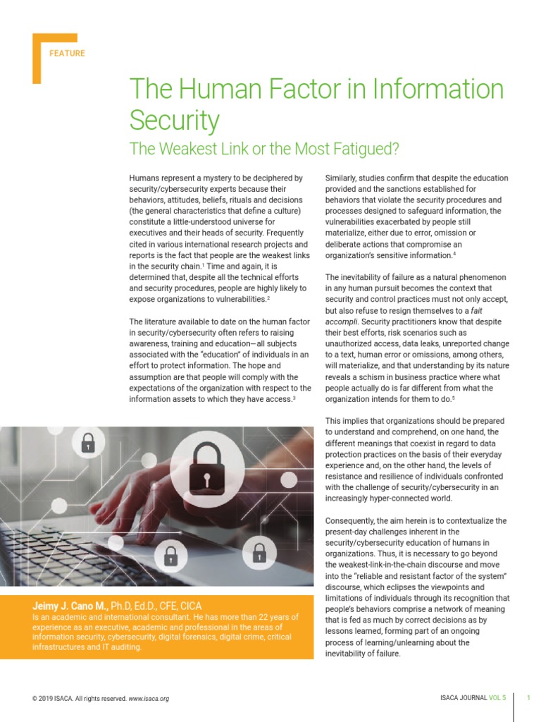 Human Factor in Cybersecurity Challenges | PDF | Computer Security ...
