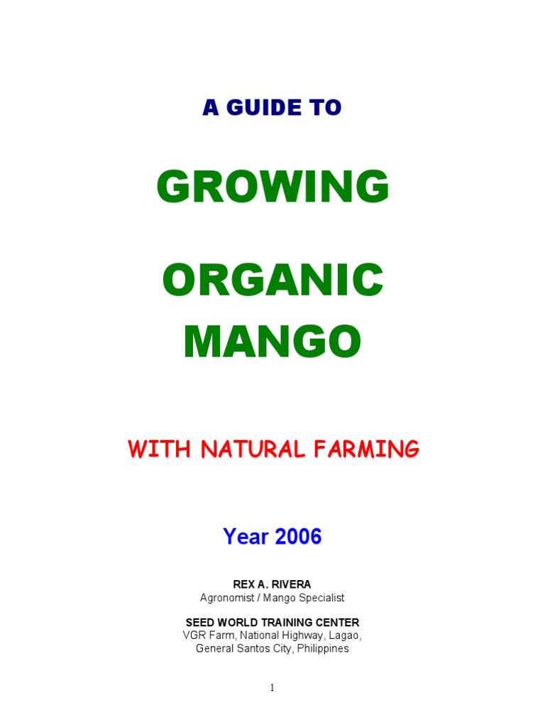 Growing Organic Mango PDF Fertilizer Trees