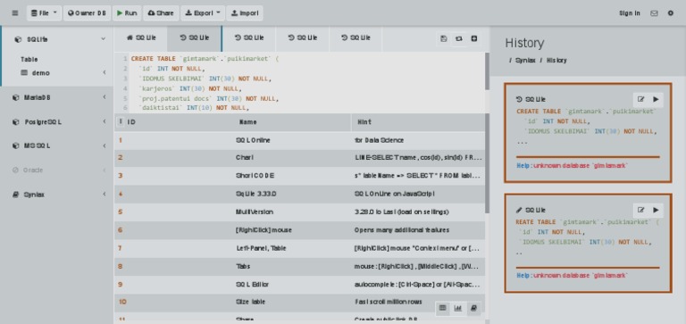 SQL OnLine IDE | PDF | Sql | Software Development