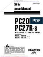 Komatsu Pc20r 8 Pc27r 8 Operation and Maintenance Manual