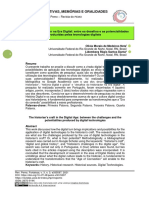 O Ofício Do Historiador Na Era Digital: Entre Os Desafios e As Potencialidades Produzidas Pelas Tecnologias Digitais