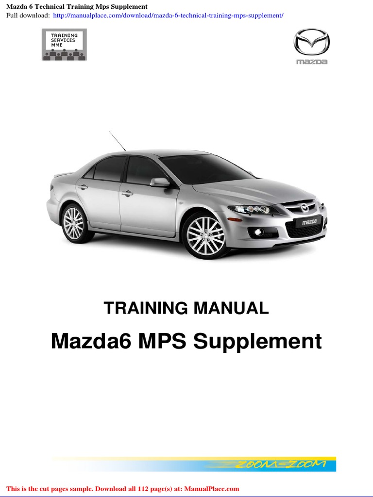 Mazda6 MPS Training Manual | PDF | Brake | Exhaust Gas