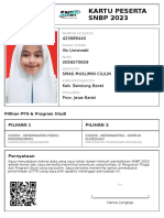 Kartu Peserta SNBP 2023: 423689440 Ilis Lisnawati 3056570659 Smas Muslimin Cililin Kab. Bandung Barat Prov. Jawa Barat