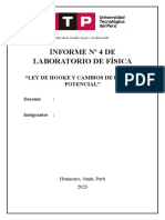 Informe #4 de Laboratorio de Física - Ley de Hooke y Cambios de Energía Potencial