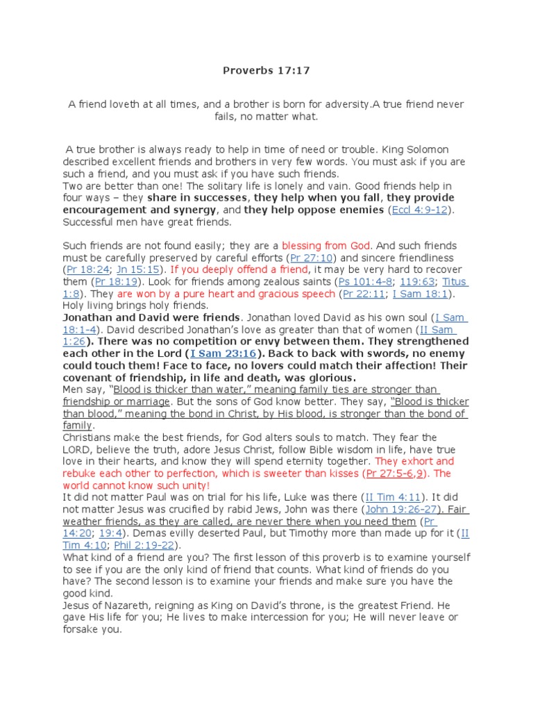 The Value of True Friendship in Life | PDF