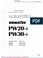 Komatsu Wheeled Excavators Pw20 1 Shop Manual