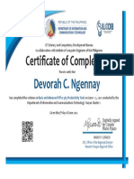 Certification of Completion