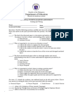 Rfqa Reading and Writing. Assessment Tool