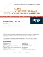 Bulletin de L'Institut Français D'Archéologie Orientale: BIFAO 98 (1998), P. 223-233