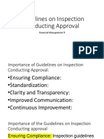 Guidelines On Inspection Conducting Approval