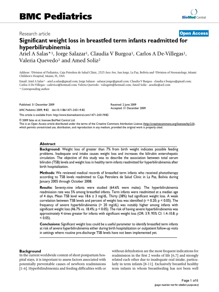 Significant weight loss in breastfed term infants readmitted for